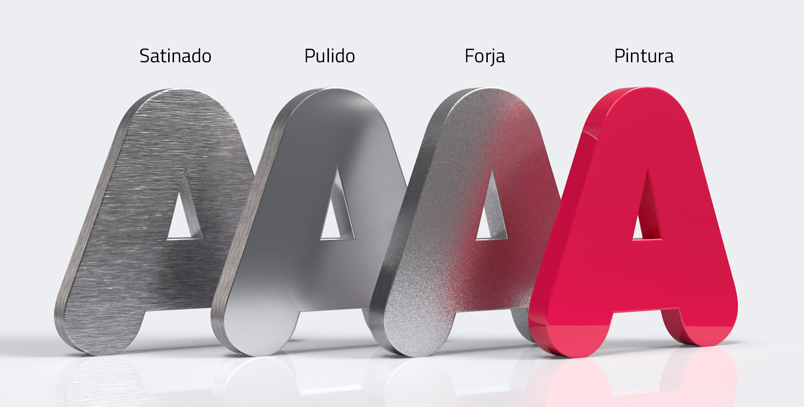 letras aluminio acabado